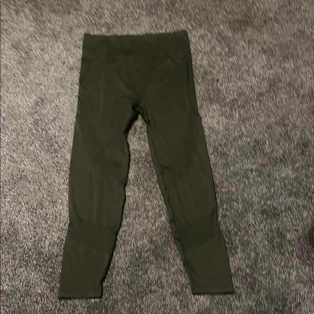 PINK Victoria's Secret Green Leggings Stretchy Full-Length